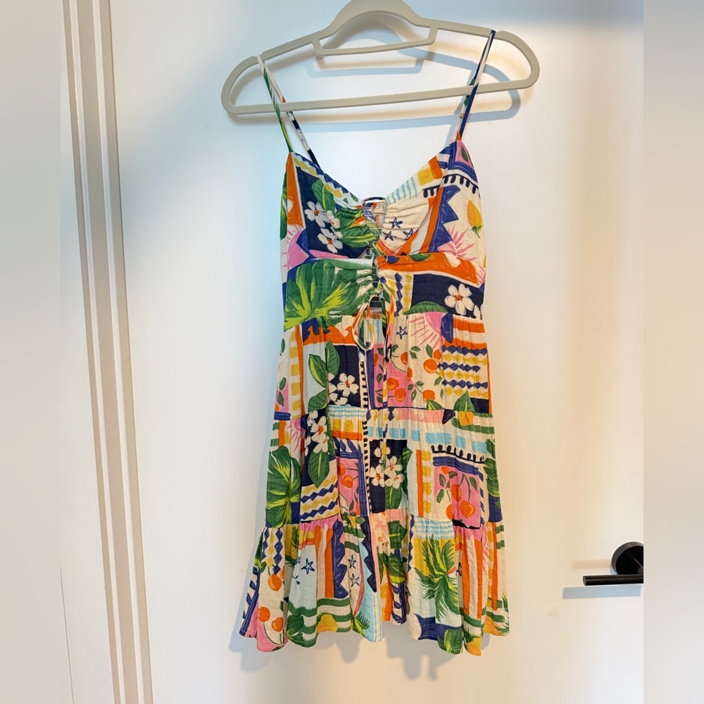 ILLA ILLA Multicolor Tropical Print Spaghetti Strap Dress